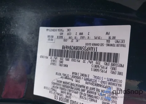 2008 Ford Focus Se/Ses z USA, uszkodzony, nr VIN 1FAHP35N08W284698